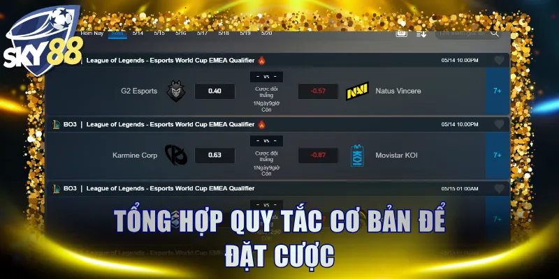 Tổng hợp quy tắc cơ bản để đặt cược