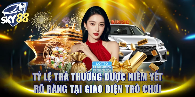 Tỷ lệ trả thưởng được niêm yết rõ ràng tại giao diện trò chơi